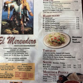El Merendero - Menu - Bakeries Near Me - Pomona, California El Merendero - Menu - Bakeries Near Me - Pomona, California