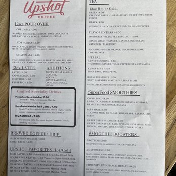 Upshot Coffee - Menu - Coffee & Tea Near Me - Cottleville, Missouri Upshot Coffee - Menu - Coffee & Tea Near Me - Cottleville, Missouri