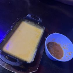 Queso Dip and salsa