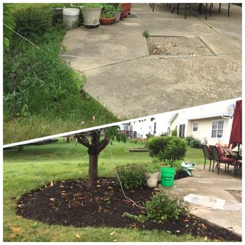 American Artists Landscaping - Bedding edged, weeds pulled, shrubs trimmed, and double ground hardwood mulch installed. Couldn't even tell before that there was a bedding. - Landscaping Near Me - Geneva, Illinois American Artists Landscaping - Bedding edged, weeds pulled, shrubs trimmed, and double ground hardwood mulch installed. Couldn't even tell before that there was a bedding. - Landscaping Near Me - Geneva, Illinois