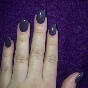 Sunset Nails - Acrylic fill with dark purple gel polish - Nail Salons Near Me - Mesa, Arizona Sunset Nails - Acrylic fill with dark purple gel polish - Nail Salons Near Me - Mesa, Arizona
