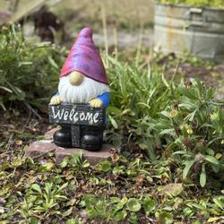 Barberville Pioneer Settlement - Their cute little welcome gnome