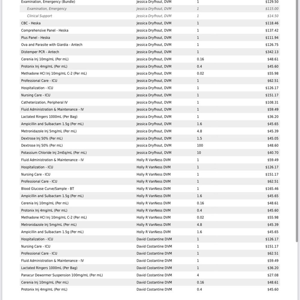 World Famous Puppies - Invoice of the vet bill for nearly $4000 unexpected expense to our family - Pet Stores Near Me - Doral, Florida World Famous Puppies - Invoice of the vet bill for nearly $4000 unexpected expense to our family - Pet Stores Near Me - Doral, Florida