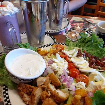 Black Bear Diner Downey - Crispy chicken cob salad and a huckleberry shake. Soooooo good! Extra bacon ranch dressing - Diners Near Me - Downey, California Black Bear Diner Downey - Crispy chicken cob salad and a huckleberry shake. Soooooo good! Extra bacon ranch dressing - Diners Near Me - Downey, California