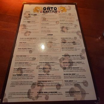 Gato Exotico - Menu - Mexican Near Me - Cambridge, Massachusetts Gato Exotico - Menu - Mexican Near Me - Cambridge, Massachusetts