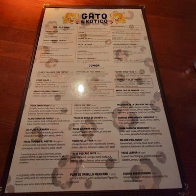Menu photo 1 Gato Exotico Cambridge, MA Menu photo 1 Gato Exotico Cambridge, MA