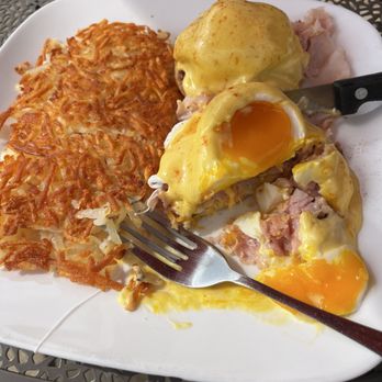Good Eats Cafe - Eggs Benedict and hash browns. - Salad Near Me - Pewaukee, Wisconsin Good Eats Cafe - Eggs Benedict and hash browns. - Salad Near Me - Pewaukee, Wisconsin