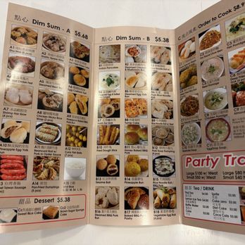 Dim Sum King Master - Menu Side 2 of 2 - Dim Sum Near Me - West Covina, California