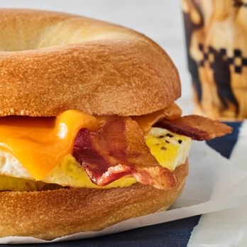Noah's NY Bagels - a breakfast sandwich with eggs and bacon - Bagels Near Me - Camarillo, California Noah's NY Bagels - a breakfast sandwich with eggs and bacon - Bagels Near Me - Camarillo, California