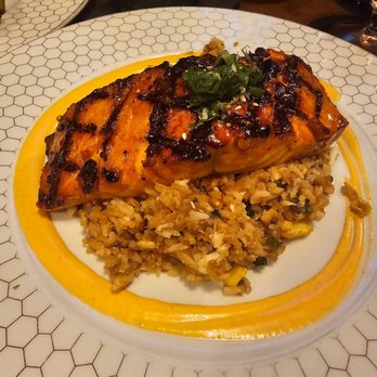 1123 by Chef Tobias - salmon over fried rice - Breakfast & Brunch Near Me - Hyattsville, Maryland