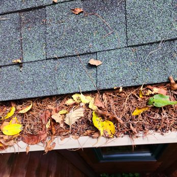 LeafFilter Gutter Installation & Guards - So much buildup causing rain water to just flow over the debris. - Gutter Services Near Me - Huntersville, North Carolina