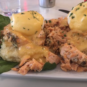Ruby Slipper Mobile - Salmon Benedict with perfectly poached eggs - Breakfast & Brunch Near Me - Mobile, Alabama