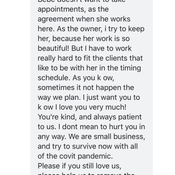 Queen Spa - Transcript of voicemail the owner left me. - Skin Care Near Me - Austin, Texas