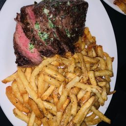 a steak and french fries