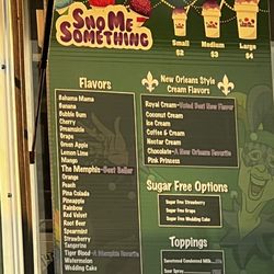 Sno Me Something - Menu