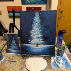 Picasso & Vino - Same snowy tree by T.