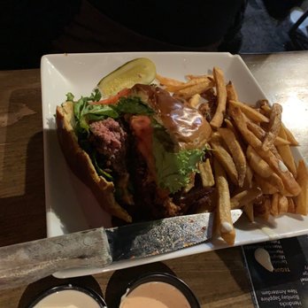 South Hill Grill - Half eaten burger because we couldn't contain ourselves - New American Near Me - Spokane, Washington South Hill Grill - Half eaten burger because we couldn't contain ourselves - New American Near Me - Spokane, Washington