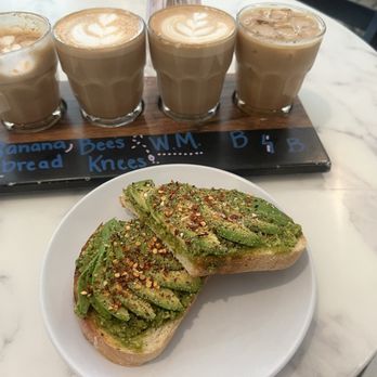 Zen Coffee Company - Coffee flight and avocado toast. - Coffee & Tea Near Me - Omaha, Nebraska Zen Coffee Company - Coffee flight and avocado toast. - Coffee & Tea Near Me - Omaha, Nebraska
