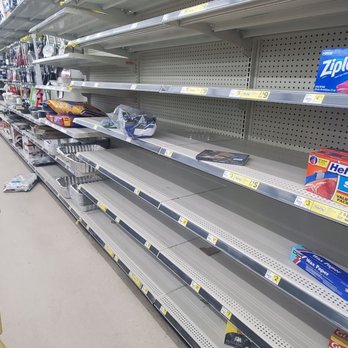 Dollar General - empty shelves in a grocery store - Discount Store Near Me - Hempstead, Texas