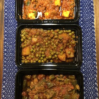 Hilal Grill - Paneer Karahi, Aloo Mutter, and Afghan Bamya curries - Indian Near Me - Phoenix, Arizona