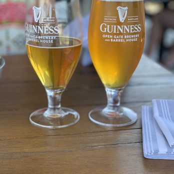 Guinness Open Gate Brewery - Crosslands Honey Ale (LEFT) & Juniper/Lime Ale (RIGHT) - Breweries Near Me - Halethorpe, Maryland Guinness Open Gate Brewery - Crosslands Honey Ale (LEFT) & Juniper/Lime Ale (RIGHT) - Breweries Near Me - Halethorpe, Maryland