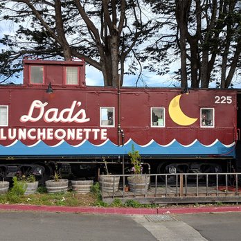 Dad's Luncheonette - Outside the kitchen is the caboose, you don't eat in it - New American Near Me - Half Moon Bay, California Dad's Luncheonette - Outside the kitchen is the caboose, you don't eat in it - New American Near Me - Half Moon Bay, California