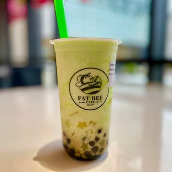 Fat Bee Café - Shaken Honey Dew Star w/ Brown Sugar Boba - Bubble Tea Near Me - Lee's Summit, Missouri