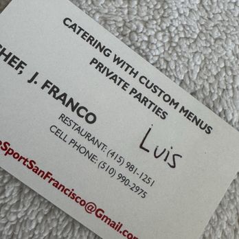 Caffe Sport - Luis the rockstar!!! - Italian Near Me - San Francisco, California Caffe Sport - Luis the rockstar!!! - Italian Near Me - San Francisco, California