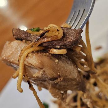 Wok n Roll Kitchen - A close-up from the Combo Lo Mein. - Asian Fusion Near Me - Roanoke, Virginia