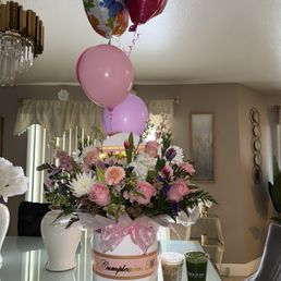 Mom's birthday flower arrangement