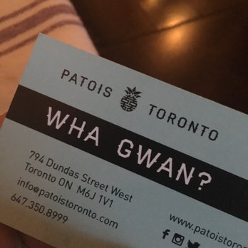Patois Toronto - Business card - Chinese Near Me - Toronto, Ontario Patois Toronto - Business card - Chinese Near Me - Toronto, Ontario