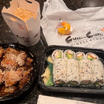 Chin-Chin Cafe - 2 California rolls and Sesame Chicken Dinner with fried rice (delivery) - Chinese Near Me - Ashburn, Virginia Chin-Chin Cafe - 2 California rolls and Sesame Chicken Dinner with fried rice (delivery) - Chinese Near Me - Ashburn, Virginia
