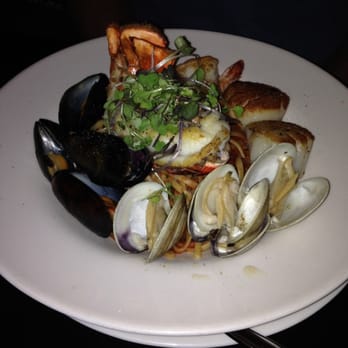 The Hard Shell - Seafood pasta. Had a marinara sauce and clams, oysters, lobster, and crab I believe. Maybe scallops too. - Seafood Near Me - Richmond, Virginia The Hard Shell - Seafood pasta. Had a marinara sauce and clams, oysters, lobster, and crab I believe. Maybe scallops too. - Seafood Near Me - Richmond, Virginia