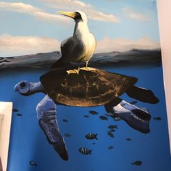 Z. Freeman Decorative Painting - Mural on bathroom wall
