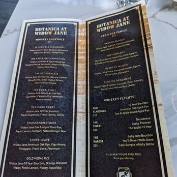 Widow Jane Distillery - Drink menu - Distilleries Near Me - Red Hook, New York