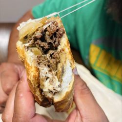 Red Wagon Burger - Philly cheesesteak with mushrooms!