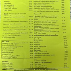 Annie's Kozy Kitchen - Menu