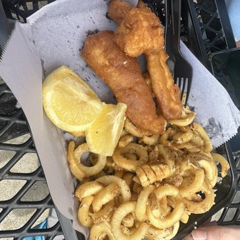 Hoagies - Fish N' Chips with garlic fries - American Near Me - Pismo Beach, California