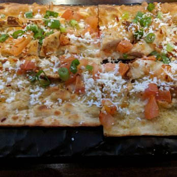 The Brass Tap - Allen - Southwest Chicken flatbread...cover me in poblano sauce! - New American Near Me - Allen, Texas The Brass Tap - Allen - Southwest Chicken flatbread...cover me in poblano sauce! - New American Near Me - Allen, Texas
