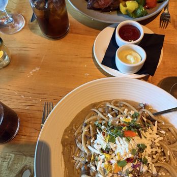 The Landsby - Mushroom pasta and steak frites from Mad & Vin - Hotels Near Me - Solvang, California The Landsby - Mushroom pasta and steak frites from Mad & Vin - Hotels Near Me - Solvang, California