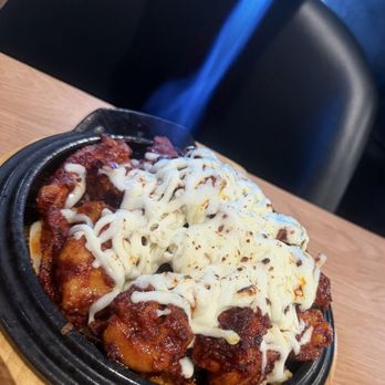 Top Sot - Fiery Chicken with Cheese (blowtorching in action)! - Korean Near Me - Buena Park, California Top Sot - Fiery Chicken with Cheese (blowtorching in action)! - Korean Near Me - Buena Park, California
