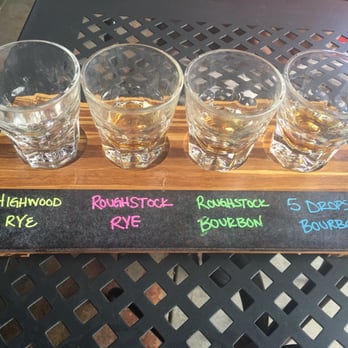 Rocking R Bar - Burbon flight, two were excellent, one was decent and one I wanted to pour out. - Sports Bars Near Me - Bozeman, Montana Rocking R Bar - Burbon flight, two were excellent, one was decent and one I wanted to pour out. - Sports Bars Near Me - Bozeman, Montana