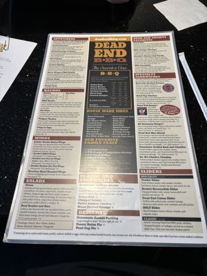 Menu photo 1 Dead End BBQ Knoxville, TN Menu photo 1 Dead End BBQ Knoxville, TN