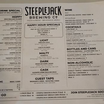 Steeplejack Pizza and Beer - Hh menu (May 2025) - Pizza Near Me - Portland, Oregon Steeplejack Pizza and Beer - Hh menu (May 2025) - Pizza Near Me - Portland, Oregon