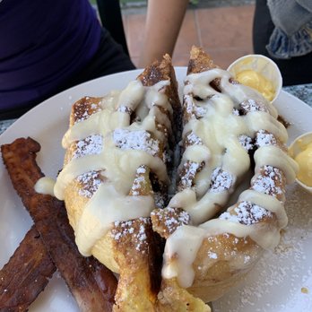 Ramona Cafe - Cinnamon Roll French Toast with Bacon & Eggs Combo - Breakfast & Brunch Near Me - Ramona, California Ramona Cafe - Cinnamon Roll French Toast with Bacon & Eggs Combo - Breakfast & Brunch Near Me - Ramona, California