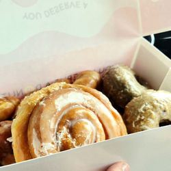 Lee’s Donuts - Cinnamon Roll Glazed, Blueberry Glazed, Twist Glazed