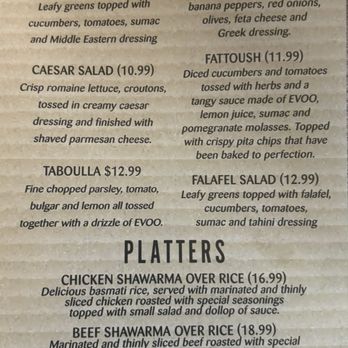 Mandeez - Menu - Middle Eastern Near Me - Warwick, Rhode Island