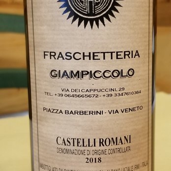 Fraschetteria - Their Wine €12.90 - Roman Near Me - Rome, RM