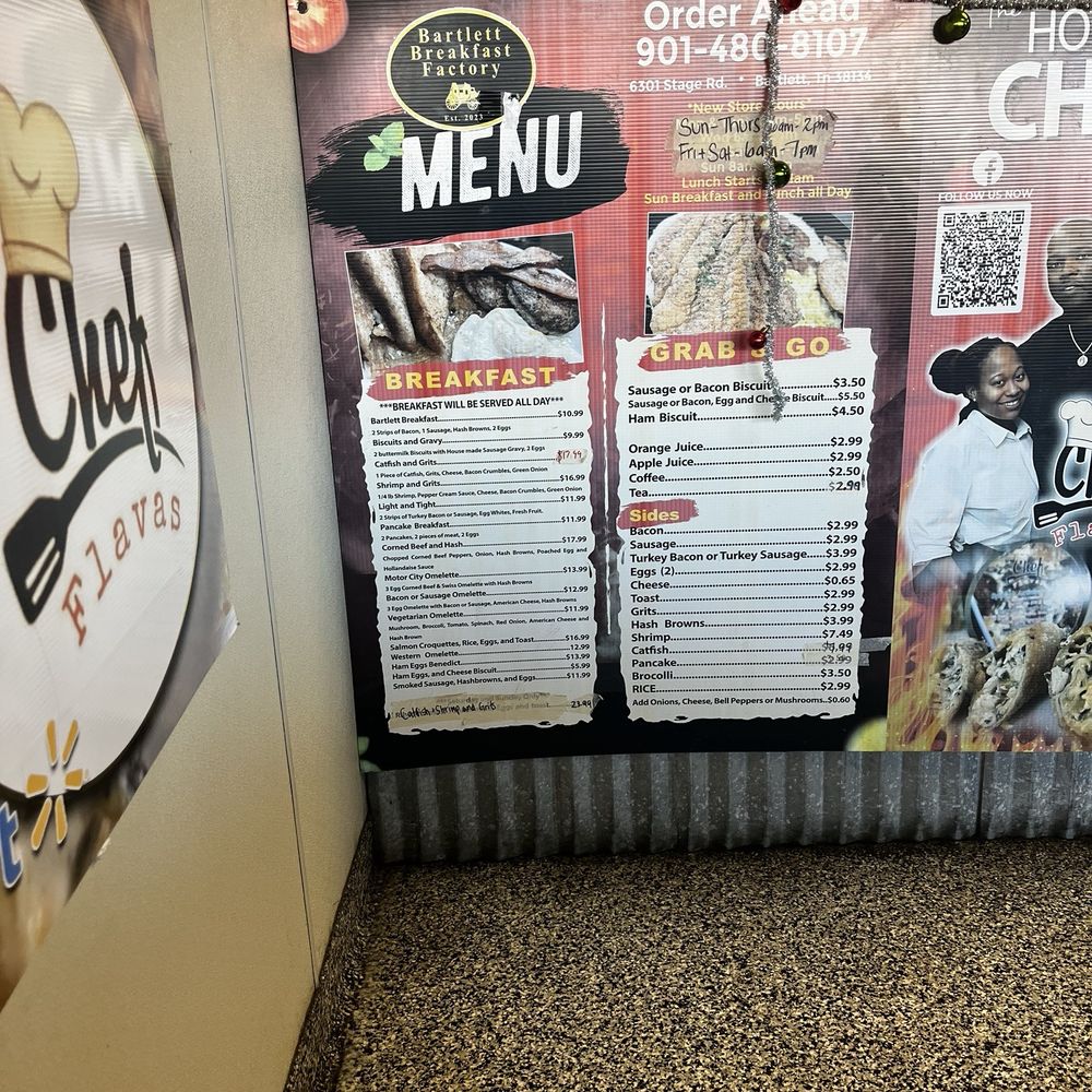 Breakfast menu Breakfast menu