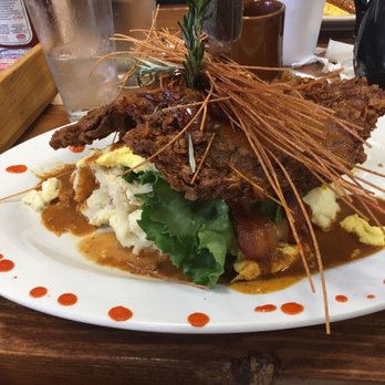 Chops & Eggs - Sage fried chicken Benedict - New American Near Me - Corpus Christi, Texas